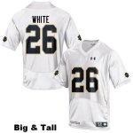 Notre Dame Fighting Irish Men's Ashton White #26 White Under Armour Authentic Stitched Big & Tall College NCAA Football Jersey VHN4399SA